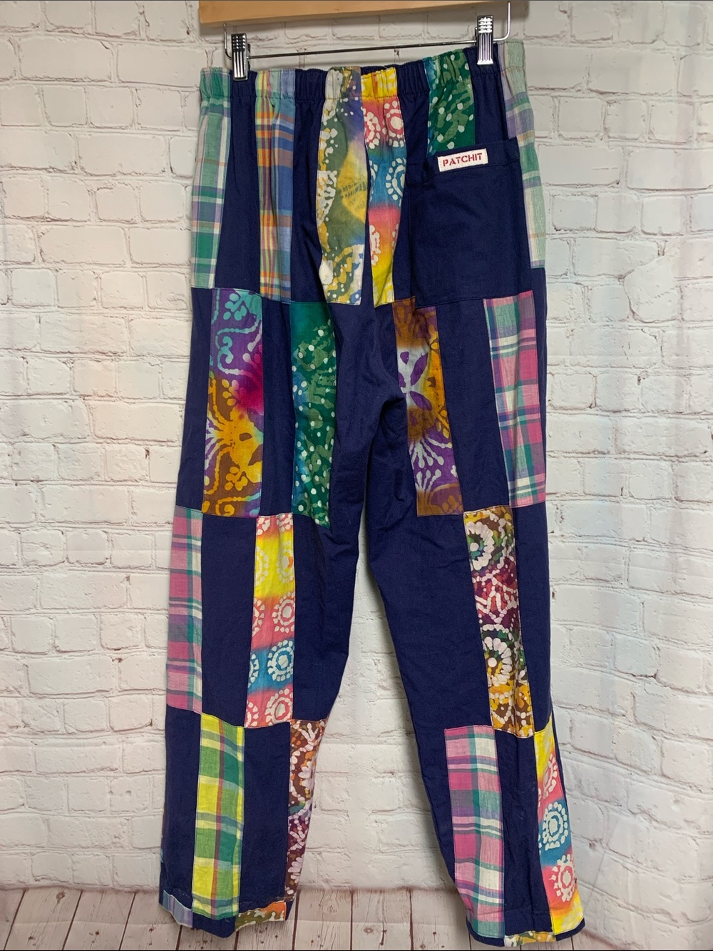 Vintage RARE Patchit Boho Coachella Patched Pants Size L - Picture 7 of 7